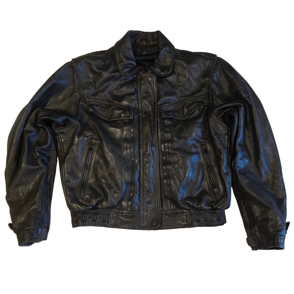 Firstgear Womens Black Leather Motorcycle Jacket with Thermoliner Size Large W